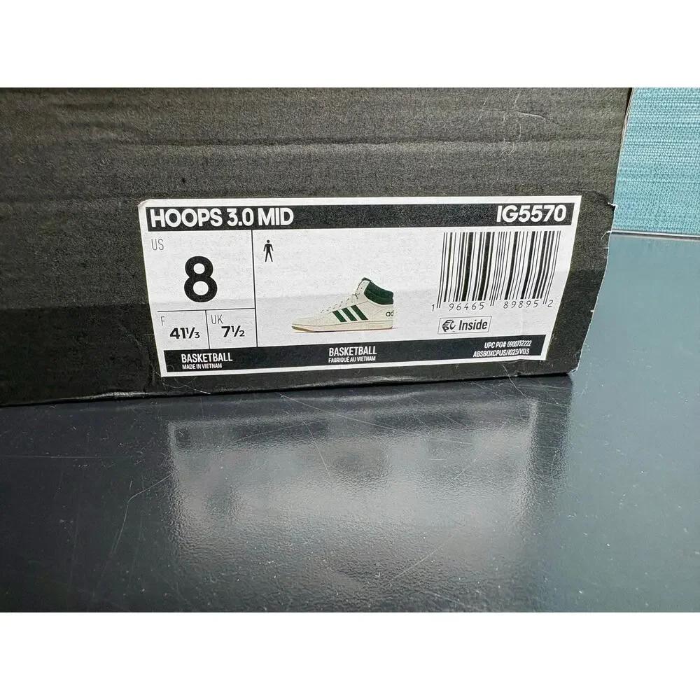 NWT - SZ 8m - Adidas Men's Hoops 3.0 Mid Basketball Shoes